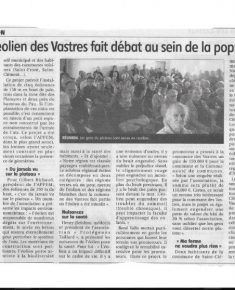 Réunion sur le projet des Vastres, à Fay-sur-Lignon